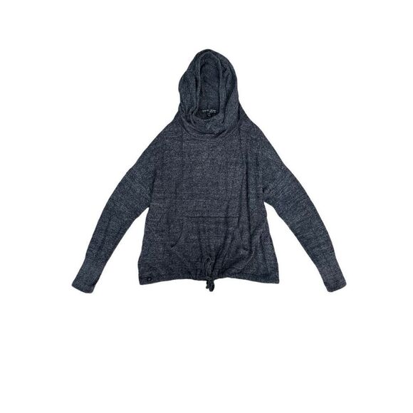 Barefoot Dreams Cozy Chic Lite Pebble Beach Pullover Hoodie Gray/Blue XL Soft - Picture 4 of 15